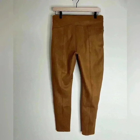Spanx Faux Suede Leggings Pull On Pant Small Rich Caramel Neutral Blogger Fav - Picture 9 of 12